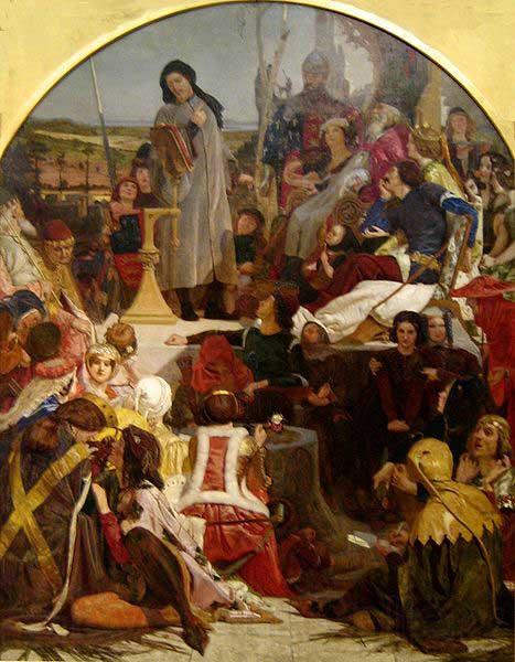 Ford Madox Brown 'Chaucer at the Court of Edward III Spain oil painting art